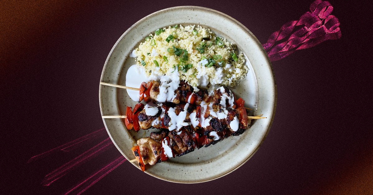 A Game-Changing Recipe for Chicken Skewers With Lemony Couscous