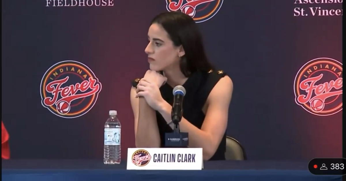 Caitlin Clark addresses creepy question from reporter at WNBA Fever introduction
