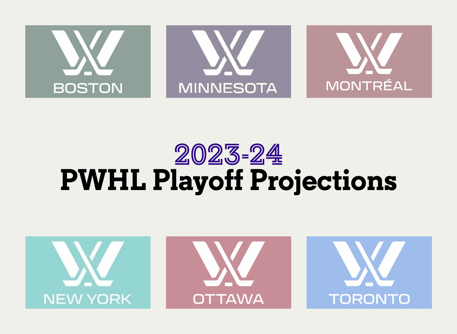 PWHL 2023-24 playoff chances and projected standings